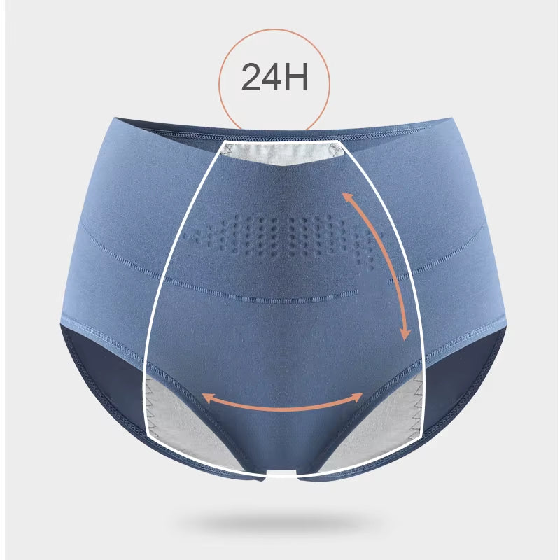 High Waist Menstrual Women'S Panties Widen Period Pants Leak Proof Physiological Underwear Cotton plus Size L-4XL Female Briefs